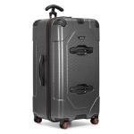 Traveler's Choice Maxporter II Polycarbonate Hardside Trunk with Spinner Wheels, Gray, 31-Inch Large Trunk