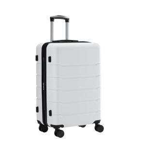 Sweetcrispy Carry on Luggage, Hard Shell ABS Suitcase with Double Spinner Wheels, Lightweight Expandable Rolling Suit Case with TSA Lock, 20 Inch Cream White