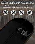 65-Inch Garment Bags for Hanging Clothes, Clear Window Dust-Proof Suit Bags for Suits Coats Dresses - Closet Storage & Travel Garment Covers (Black)