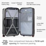 Traveler's Choice Maxporter II Polycarbonate Hardside Trunk with Spinner Wheels, Gray, 31-Inch Large Trunk