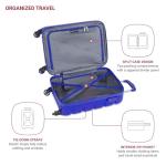 SwissGear 7366 Signature Hardside Expandable Luggage with Spinner Wheels, TSA Lock, Cup-Holder, Cobalt, Carry-On 19-Inch