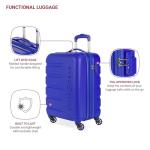 SwissGear 7366 Signature Hardside Expandable Luggage with Spinner Wheels, TSA Lock, Cup-Holder, Cobalt, Carry-On 19-Inch