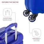 SwissGear 7366 Signature Hardside Expandable Luggage with Spinner Wheels, TSA Lock, Cup-Holder, Cobalt, Carry-On 19-Inch
