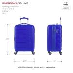 SwissGear 7366 Signature Hardside Expandable Luggage with Spinner Wheels, TSA Lock, Cup-Holder, Cobalt, Carry-On 19-Inch