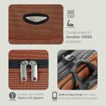 Travel Select Amsterdam Expandable Rolling Upright Luggage, Orange, Checked-Medium 25-Inch