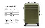 Wrangler 20" Smart Spinner Carry-On Luggage With Usb Charging Port, 20 Inch Carry-On, Olive Green