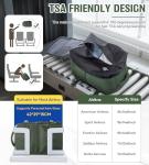 Large Vacuum Travel Backpack with Pump for Women,Airback Personal Item Carry on Backpacks Flight Approved 18x14x8 inches for Men,Laptop Waterproof Work Compression bags Casual Daypack,BrownGreen