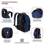 SwissGear Endure ScanSmart Laptop Backpack – TSA Approved Tech Backpack – Fits Most 17" Laptop – Multiple Organizer Pockets – Navy Ballistic