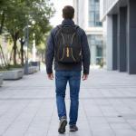 SWISSGEAR 1900 ScanSmart TSA Laptop Backpack Fits 17 Inch Laptop with RFID Protection and Tablet Pocket, Black/Gold, 19-Inch