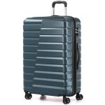 Coolife Larage Luaggage Hardside Expandable Suitcase with Spinner Wheels Checked 28-Inch（Teal Blue）