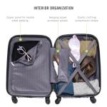 Kenneth Cole REACTION Out of Bounds Lightweight Hardshell 4-Wheel Spinner Luggage, Midnight Black, 20-Inch Carry On