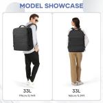 coowoz Large Travel Backpack Carry On for Women Man Black Waterproof Gym Backpack with Laptop Compartment Mochila de Viaje Teacher Personal Item Backpack Rucksack Airplane Accessories Must Haves