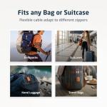 4 Pack TSA Approved Travel Combination Cable Luggage Locks for Suitcases & Backpacks - Orange