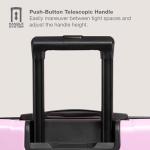 U.S. Traveler Boren Polycarbonate Hardside Rugged Travel Suitcase Luggage with 8 Spinner Wheels, Aluminum Handle, Lavender, Checked-Large 30-Inch