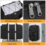 RAINSMORE Gym Bag for Men, 45L Sports Duffel Bag with Shoe Compartment Gym Backpack Carry On Weekender Bag Overnight Backpack Carry On,Black