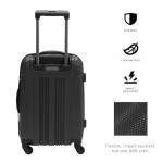 Kenneth Cole REACTION Out of Bounds Lightweight Hardshell 4-Wheel Spinner Luggage, Charcoal, 20-Inch Carry On