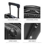 Kenneth Cole REACTION Out of Bounds Lightweight Hardshell 4-Wheel Spinner Luggage, Charcoal, 20-Inch Carry On