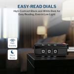 Forge TSA Luggage Combination Lock - Open Alert Indicator, Easy Read Dials, Alloy Body- Ideal for Travel, Lockers, Bags (Black 4PK)