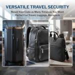 Forge TSA Luggage Combination Lock - Open Alert Indicator, Easy Read Dials, Alloy Body- Ideal for Travel, Lockers, Bags (Black 4PK)