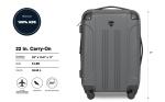 Travelers Club Chicago Hardside Expandable Spinner Luggage, Charcoal, 20" Carry-On