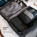 NOMATIC Travel Pack - 20L Water Resistant Laptop Bag - TSA-Ready Expandable Black Backpack