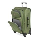 SWISSGEAR Sion Softside Expandable Spinner Luggage Durable Lightweight Travel Suitcase, Evergreen, Checked-Medium 25-Inch