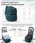 Vacuum Backpack Travel, Airback Backpack with Pump Personal Item Carry On Bag Flight Approved Laptop Work Seal Compression Backpacks Men Women Vacpack Waterproof Business College Casual Daypack Blue