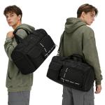 MAXTOP Large Gym Bag for Men Women with Shoe Compartment Wet Dry Separation Black Carry on Duffle Bag for Travel Sports Yoga Fitness Weekend Outdoor Activities