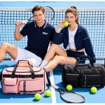 MAXTOP Large Gym Bag for Men Women with Shoe Compartment Wet Dry Separation Black Carry on Duffle Bag for Travel Sports Yoga Fitness Weekend Outdoor Activities