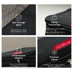 LeanTravel Compression Packing Cubes for Travel Organizers with Double Zipper (6-Pack (2L+2M+2S), Black)