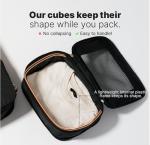 LeanTravel Compression Packing Cubes for Travel Organizers with Double Zipper (6-Pack (2L+2M+2S), Black)