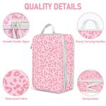 Lemoobolsa 4 Set Compression Packing Cubes For Travel Bags Organizer For Luggage Suitcase Organizer, Compression Bags For Travel Accessories Luggage Storage Set (4 Pcs, Pink Leoparda)