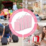 Lemoobolsa 4 Set Compression Packing Cubes For Travel Bags Organizer For Luggage Suitcase Organizer, Compression Bags For Travel Accessories Luggage Storage Set (4 Pcs, Pink Leoparda)