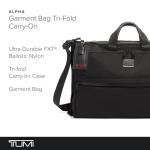 TUMI - Alpha Garment Bag Tri-Fold Carry-On - Gown & Suit Carrier - Travel Garment Bag - Hand Carry Luggage - TUMI Tracer - Black