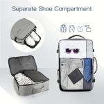 Gieury 60L Backpack, Extra Large Travel Backpack for Men & Women, Expandable Big Capacity For Airplanes, Travel Gifts for Men Women, Fits 18.4 Inch Laptop, Luggage Suitcase Daypack Bag, Grey