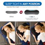 Hikenture Camping Pillow with Removable Cover - Ultralight Inflatable Pillow for Neck Lumbar Support - Upgrade Backpacking Pillow - Washable Travel Air Pillows for Camping, Hiking, Backpacking (Black)