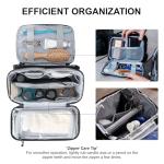 Everfun Compact Toiletry Bag for Men and Women Traveling, Wide Open Shaving Dopp Kit, Water Resistant Makeup Organizer Hygiene Bag with Wet Dry Compartment - Black, Small