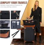 Cosbarn Carry On Luggage Sets 3 Piece, 20 Inch Luggage 22x14x9 Airline Approved with Wheels and TSA Lock, ABS Lightweight Hardshell Travel Suitcase Set with Duffel Bag Travel Bag for Men Women