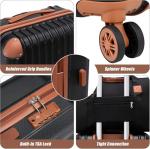 Cosbarn Carry On Luggage Sets 3 Piece, 20 Inch Luggage 22x14x9 Airline Approved with Wheels and TSA Lock, ABS Lightweight Hardshell Travel Suitcase Set with Duffel Bag Travel Bag for Men Women