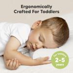 Toddler Pillow with Pillowcase - 13x18 My Little Dreamy Kids Travel Bed Pillows for Sleeping, Organic Cotton Small Pillowcase, Soft & Breathable, Machine Washable, Toddlers 2-5 Years Old (Soft White)