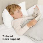 Toddler Pillow with Pillowcase - 13x18 My Little Dreamy Kids Travel Bed Pillows for Sleeping, Organic Cotton Small Pillowcase, Soft & Breathable, Machine Washable, Toddlers 2-5 Years Old (Soft White)