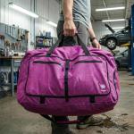 Bago Large Foldable Duffel Bags for Traveling Women & Men - 80L Packable Duffle Bag for Travel with Shoe Compartment - Water Repellant, Heavy Duty, Lightweight Folding & Collapsible (SnowPink)