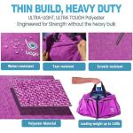 Bago Large Foldable Duffel Bags for Traveling Women & Men - 80L Packable Duffle Bag for Travel with Shoe Compartment - Water Repellant, Heavy Duty, Lightweight Folding & Collapsible (SnowPink)