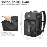 SWICKY 40L Travel Backpack for Men – TSA Friendly Carry-On, 17.3" Laptop Sleeve, Water-Resistant, Quick-Access Phone Pocket, Large Weekender for Travel & Commute