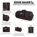 Eddie Bauer Stowaway Packable Duffel Bag| Travel | Foldable | Lightweight | Durable | Ripstop Polyester | 23" Length | 45L Capacity - Dark Smoke