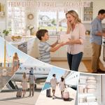 Veken 8 Set Packing Cubes for Travel, Gifts for Women Mom, Suitcase Organizer Bags for Luggage with Hanging Toiletry Bag and Shoe Bag, Vacation Essentials Travel Accessories for Cruise Ship