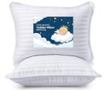 Utopia Bedding Toddler Pillow (White, 2 Pack), 14x19 Small Pillow for Kids, Soft and Breathable Cotton Blend Shell, Polyester Filling, Perfect for Toddler Bed and Travel (Intended for Age 2 and up)