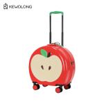 ​​Red Apple Cartoon 20 Inch Carry On Luggage, Cute Small Lightweight Suitcase for Women Girls, Hard Shell Spinner Cabin Bag