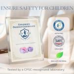 SKYTRAX® Certified Kids Safe Memory Foam Travel Neck Pillows for Kids and Toddlers, Cute Cartoon Design, Car Seat & Airplane Head Neck Support, Adjustable Snap Buttons, Washable Soft Cover (Unicorn)