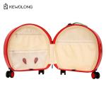 ​​Red Apple Cartoon 20 Inch Carry On Luggage, Cute Small Lightweight Suitcase for Women Girls, Hard Shell Spinner Cabin Bag